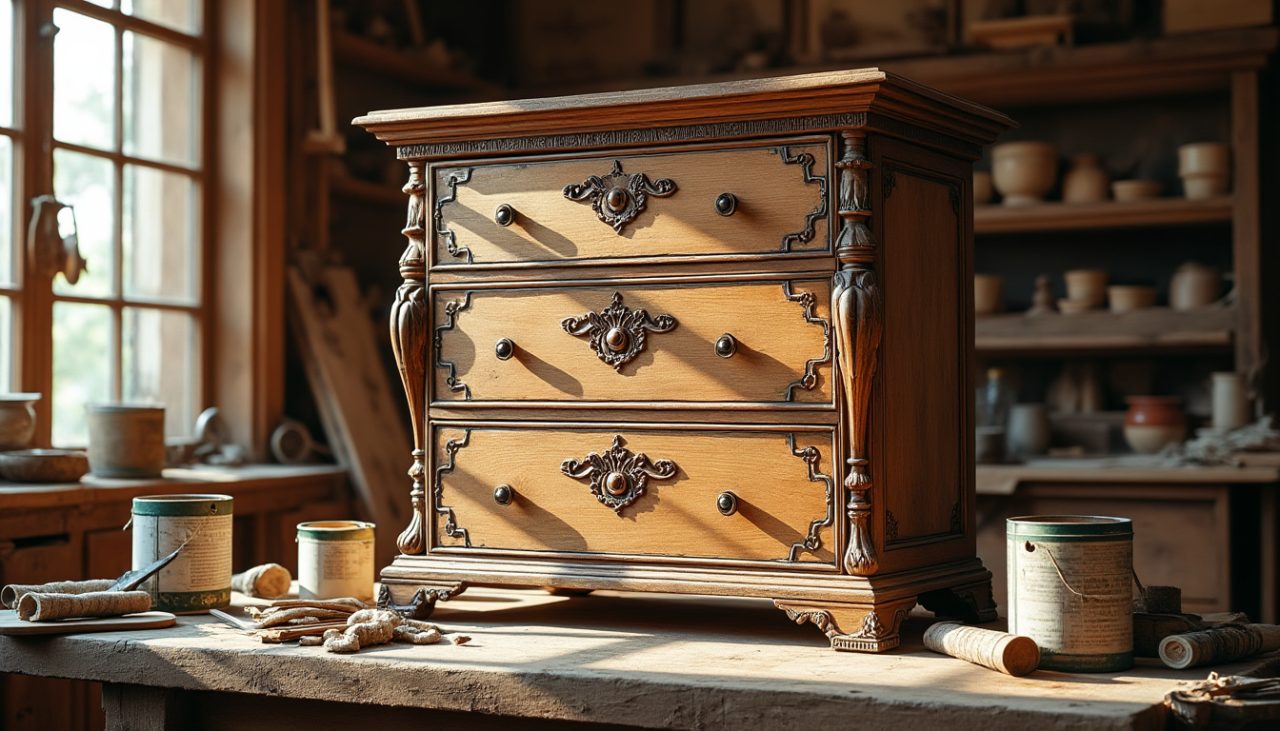 Lire la suite à propos de l’article Rénovation d’un chiffonnier en bois ancien : Astuces pour sublimer votre meuble