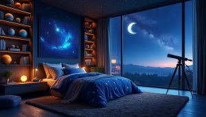 Lire la suite à propos de l’article Idées déco pour une chambre inspirée par l’astronomie : créez votre propre ciel étoilé