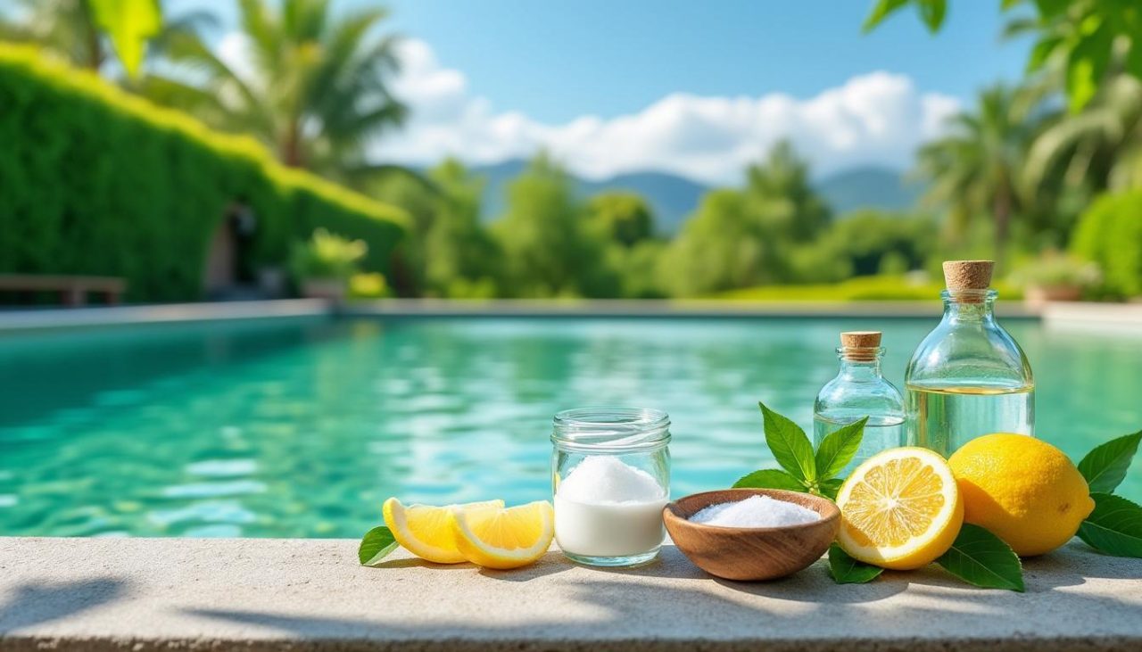 You are currently viewing Eau de piscine verte : Remèdes de grand-mère pour la rendre cristalline