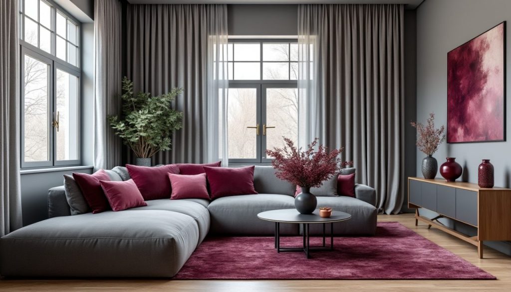 découvrez nos conseils pour harmoniser les couleurs de votre salon en mariant le gris et le bordeaux. transformez votre espace avec des astuces pratiques pour créer une ambiance chaleureuse et élégante.