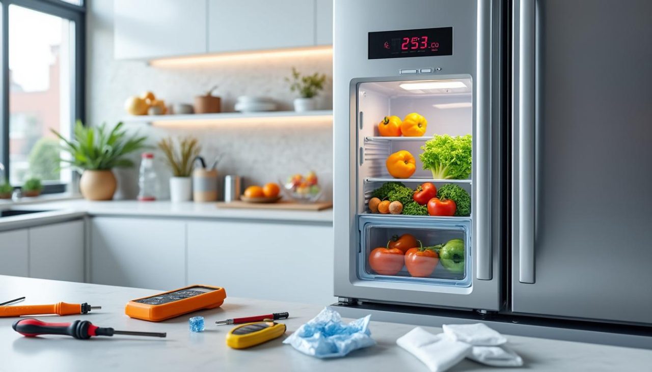 Lire la suite à propos de l’article Mon frigo ne refroidit plus malgré un moteur qui tourne : causes possibles et solutions