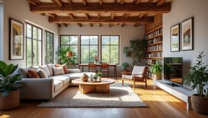 Lire la suite à propos de l’article Aménager un salon avec des poutres apparentes : conseils et idées décoratives