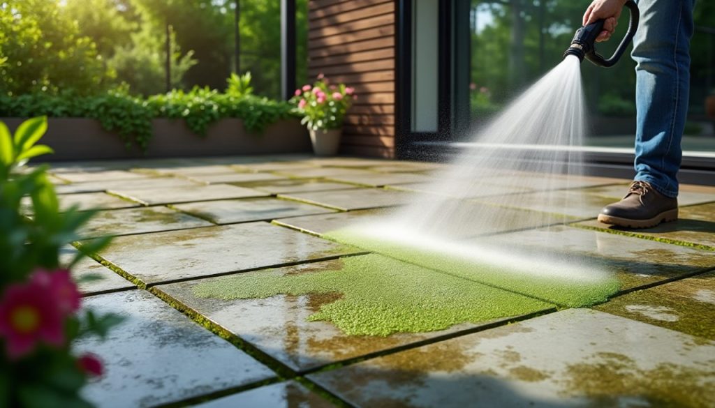 découvrez nos conseils pratiques pour éliminer efficacement le vert sur les dalles en bois de votre terrasse et redonner tout son éclat à votre extérieur !