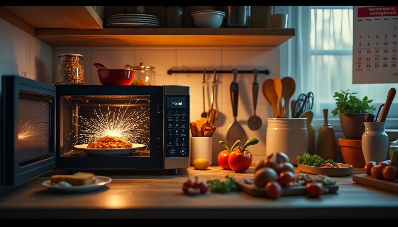 Lire la suite à propos de l’article Pourquoi mon micro-ondes fait des étincelles et comment y remédier ?