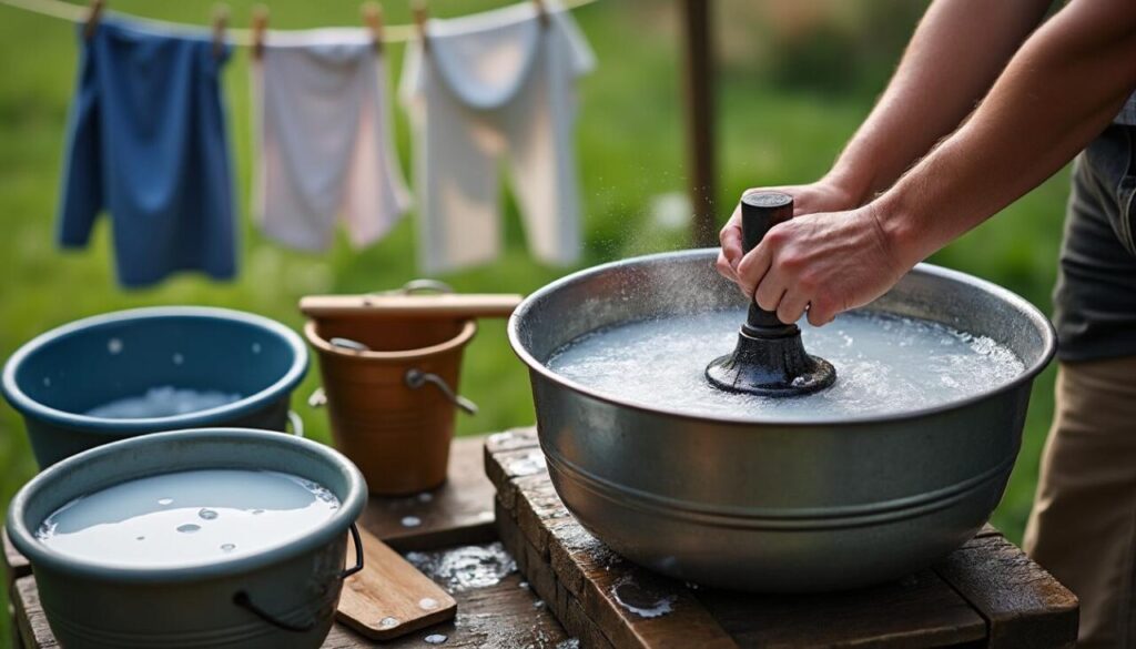 découvrez comment une machine à laver manuelle fonctionne sans électricité, son mécanisme simple et efficace pour nettoyer vos vêtements de manière écologique et économique.