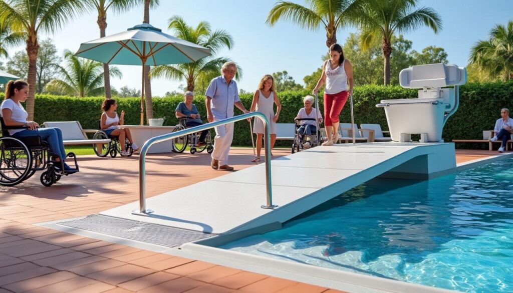 découvrez nos échelles de piscine spécialement conçues pour les personnes à mobilité réduite, alliant sécurité, confort et accessibilité pour un bain en toute sérénité.
