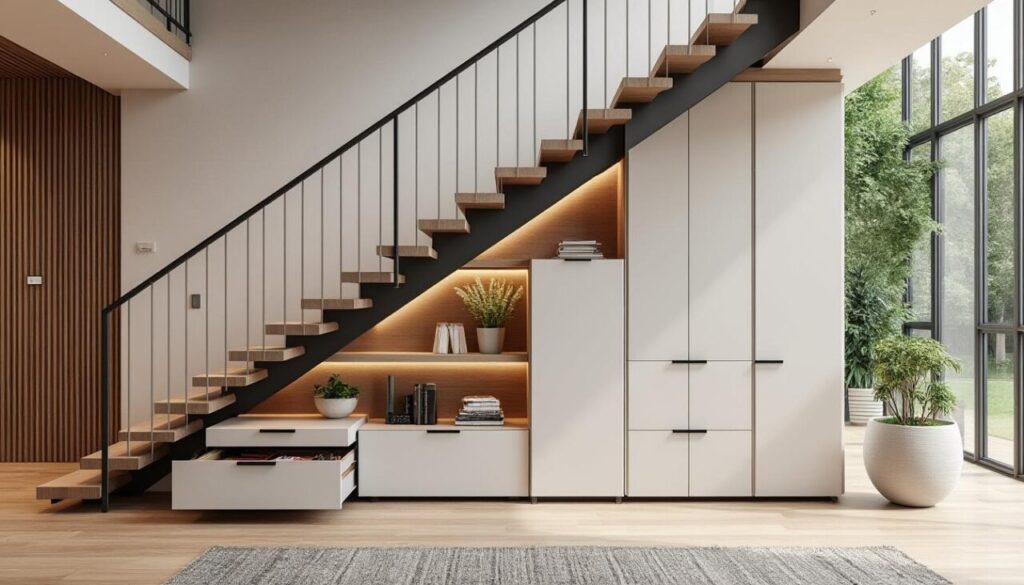découvrez des idées innovantes pour optimiser le rangement sous l'escalier et maximiser l'espace dans votre intérieur avec style et fonctionnalité.
