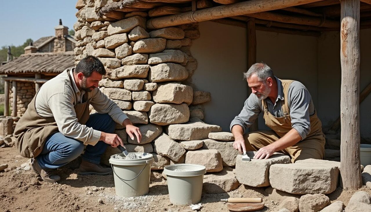 Lire la suite à propos de l’article Comment réaliser un mur en pierre à l&rsquo;ancienne avec des techniques traditionnelles ?