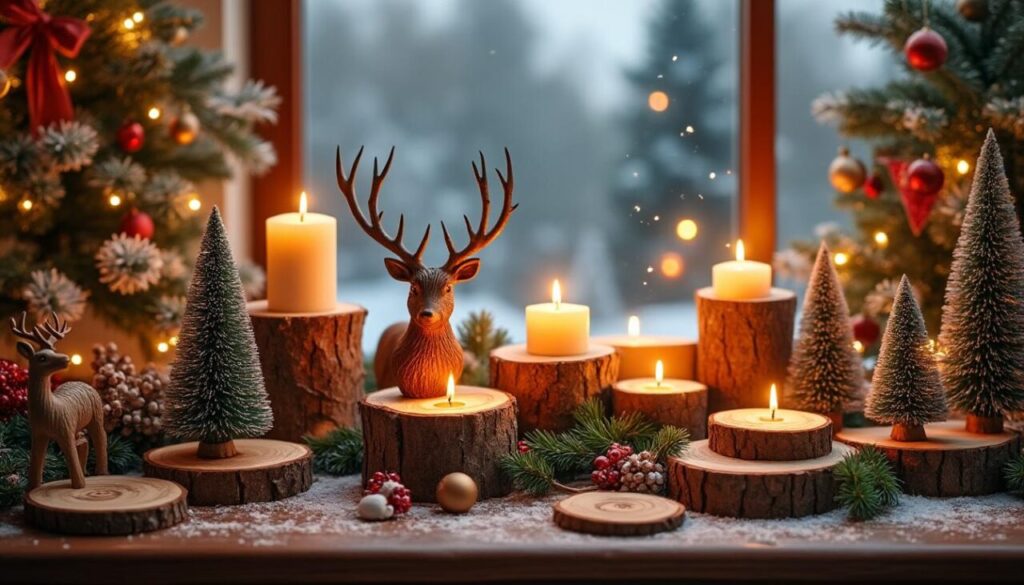 découvrez des idées créatives pour décorer votre noël avec des rondins de bois, alliant charme naturel et esprit festif pour une ambiance chaleureuse.