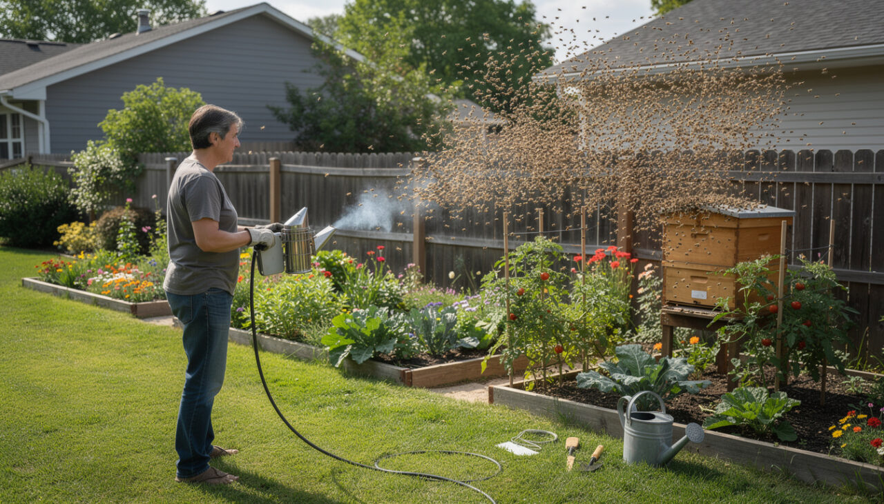 Lire la suite à propos de l’article Que faire quand les abeilles de votre voisin envahissent votre jardin ?