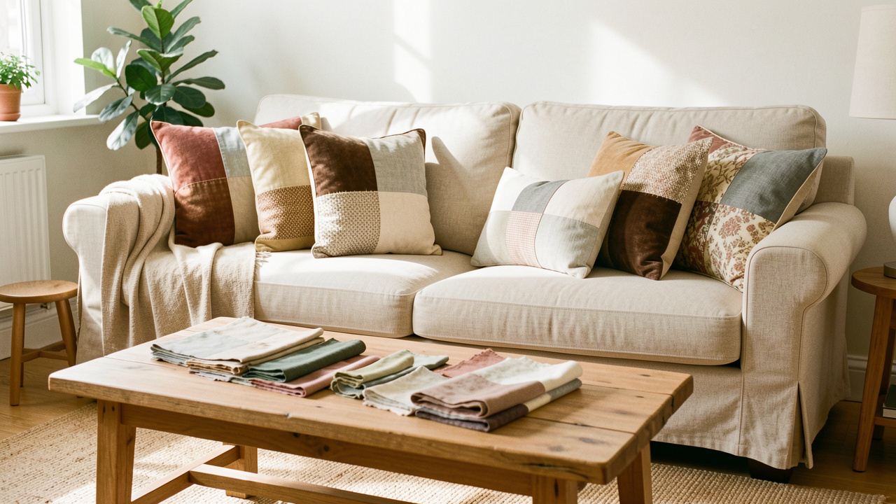 Lire la suite à propos de l’article Quels coussins et tapis choisir pour recycler des chutes textiles déco ?